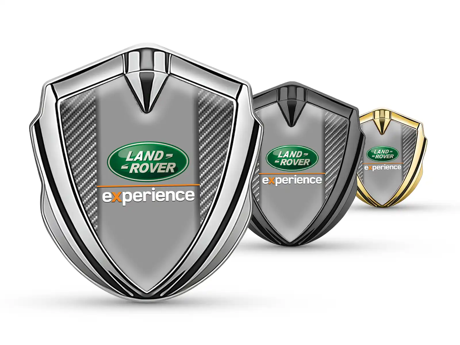 Land Rover Metallico Emblema Badge Stile Pro Inox